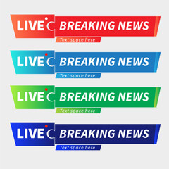 03_Lower third template red color Set of TV banner bar for news sports channels streaming broadcasting