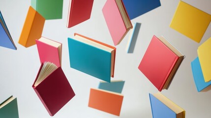 The Colorful Floating Books