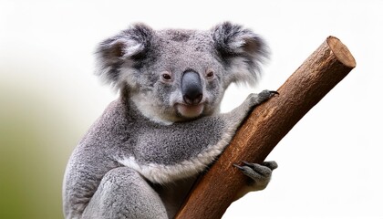Obraz premium lovable koala hugging a tree branch on background clipart