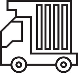 Truck Line Icon

