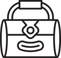 Women Bag Icon Line Art

