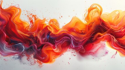 A captivating abstract design with swirling red and orange colors, blending and overlapping on a white background to create a bold, fluid, and energetic visual impact.




