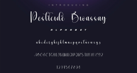 signature Font Calligraphy Logotype Script Brush Font Type Font lettering handwritten