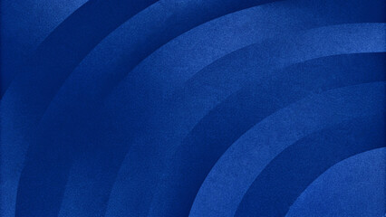 Grainy deep blue metallic texture abstract geometric parallel curves background banner with blank space. Dark blue pattern of squares, grooves, and swirls. Grunge background texture