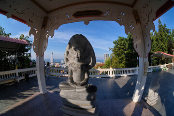 Pagoda at tge Wat Phra Yai temple in Thailand	