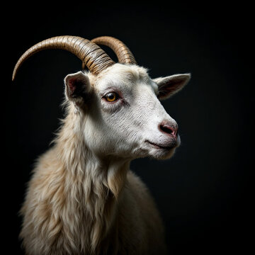 Concept photo of goat with space for text