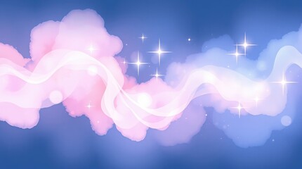 Delicate swirls of pink and blue blend harmoniously, creating a magical winter wonderland that sparkles with ethereal charm and enchantment