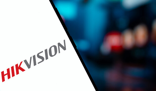 Dhaka, Bangladesh- 23 Dec 2024: Hikvision logo is displayed on smartphone. Hikvision is a leading Chinese surveillance technology company known for its wide range of video surveillance products.