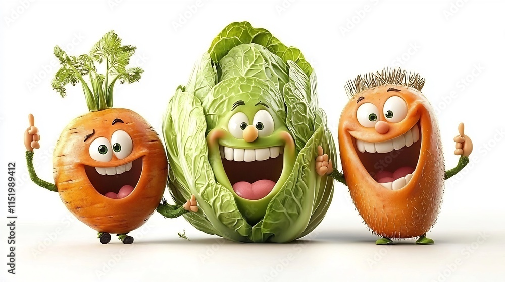 Poster a delightful 3d cartoon animation depicting a smiling radish playing a game of hide and seek behind 