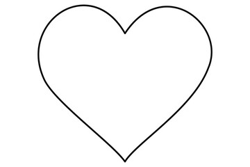 Continuous one line drawing of a Heart icon outline vector illustration for minimalist designs