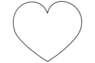 Continuous one line drawing of a Heart icon outline vector illustration for minimalist designs