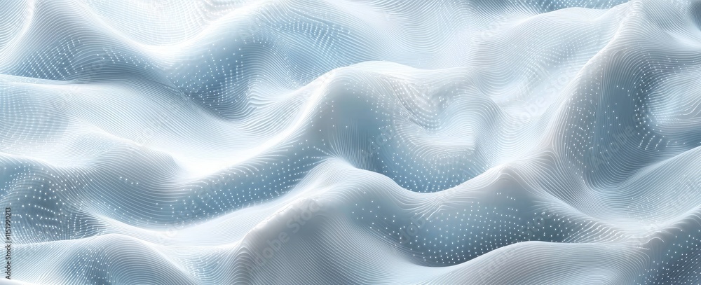 Poster geometric mesh lines in an abstract technological polygonal pattern background.