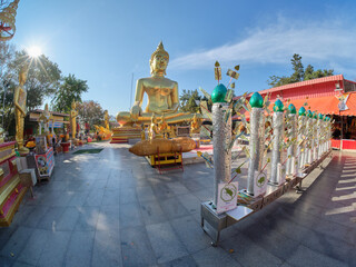 Offers to the Big Buddha on Khao Phra Tamnak (Pattaya hill) in Pattaya, Thailand	