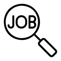 job search line icon