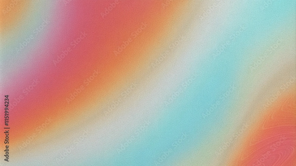 Poster grainy gradient background blue yellow pink abstract glowing color wave black dark backdrop noise te
