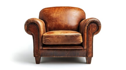 Elegant leather armchair in cozy living room setting furniture