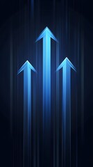  A seamless pattern of blue vertical arrows, creating an abstract background with a gradient effect