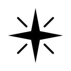 Geometric star flash minimal symbol