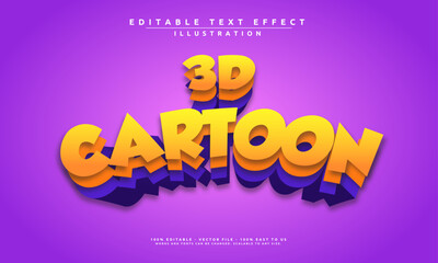 Dynamic 3D cartoon style with this editable effect. Perfect for eye-catching designs and creative projects.