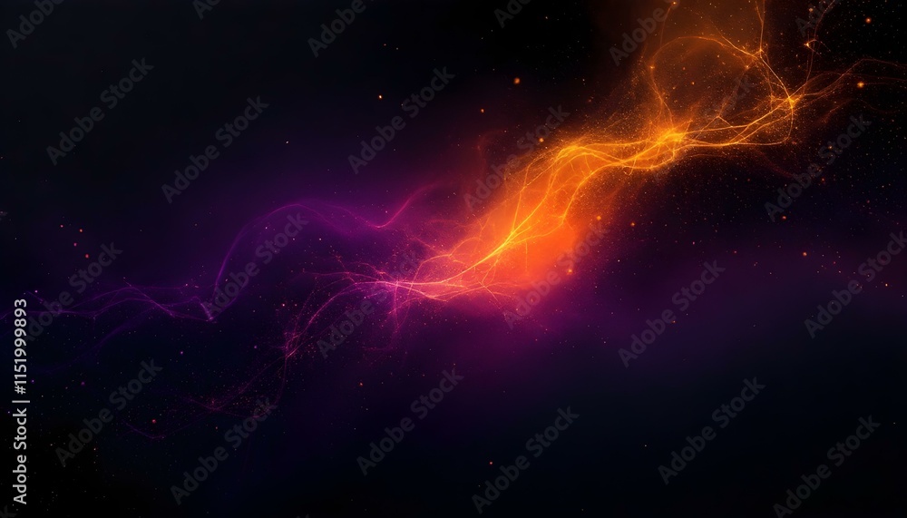 Poster Grainy gradient background brown abstract glowing color wave black backdrop, noise texture banner poster header design. Dark grainy texture background yellow orange glowing abstract color gradient