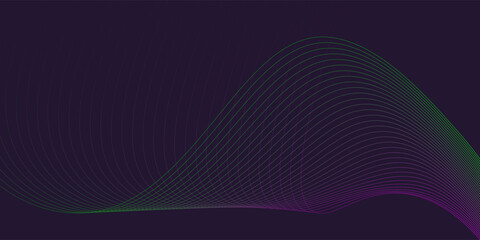 Abstract wave pattern showcases vibrant colors on a dark background