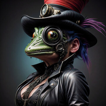 Madd Frogger - Alice in Wonderland inspired frog.