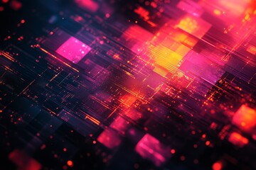 Fototapeta premium Abstract technology background, Generative AI