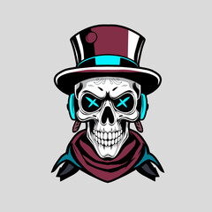 Skull logo ilustration