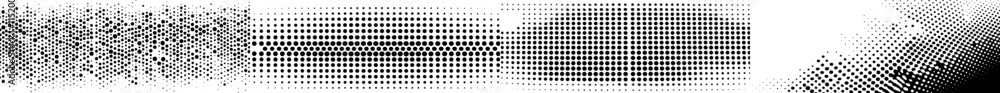 Poster a halftone gradient, featuring a dotted gradient with smooth dots that spray seamlessly, forming a h