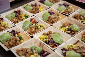 Nutritious Salads in rustic bowls