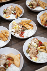 Nutritious Salads in rustic bowls
