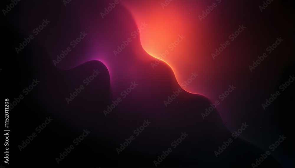 Aufkleber grainy gradient background purple pink abstract glowing color wave black dark backdrop. abstract gra