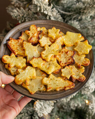 Festive Christmas-Shaped Baked Potato Appetizer