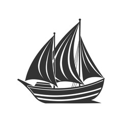 Elegant Sailboat Vector Illustration for Nautical Designs

