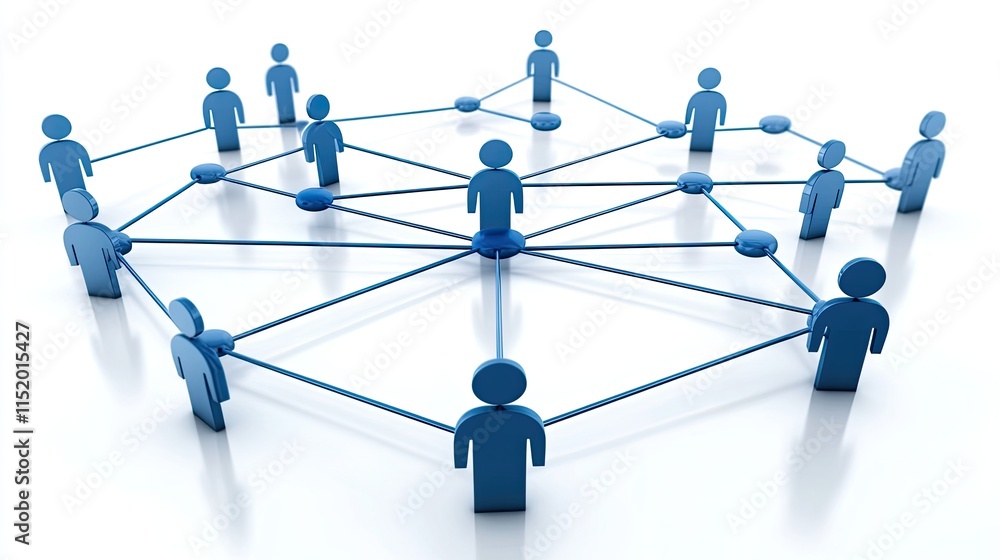 Aufkleber dynamic digital network with interconnected nodes representing global communication and human collab