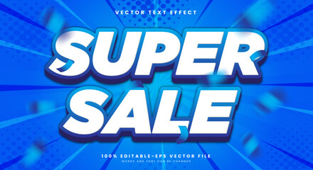 Super Sale 3d editable text effect Template suitable for sale banner