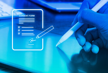 digital consent form , privacy management and digital data protection , personal data controller