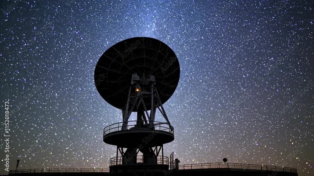 Poster Exploring the night sky with radar technology at an observatory during starry conditions