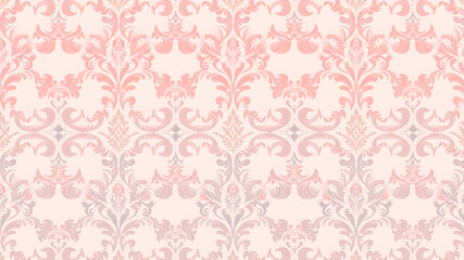 Seamless damask pattern. Vintage baroque ornament.