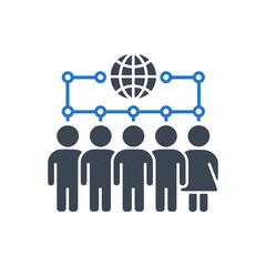 Global Team Connection Icon