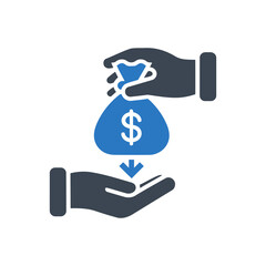 Money Transfer Hands Icon
