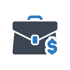 Fototapeta premium Business Money Briefcase Icon