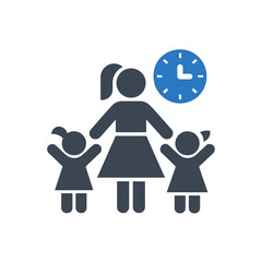 Obraz premium Parenting Time Icon