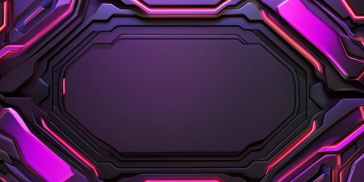 Digital transformation and adaption technology. Futuristic pink and black interface with glowing edges.