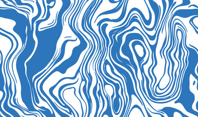 Seamless pattern with abstract silhouette organic shapes. Vector flat background in minimalist boho style. Wavy liquid distorted shapes