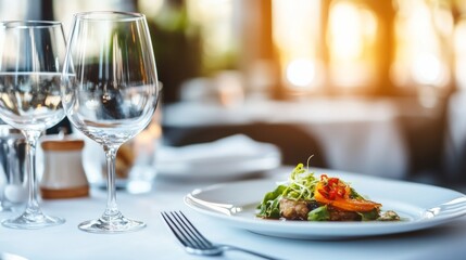 Lively Restaurant Dining with Cultural Symbols