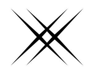 Doodle line star sparkle decoration