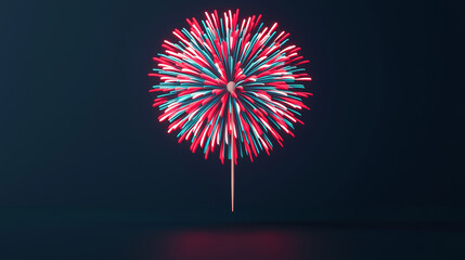 fireworks red white sparkling explosion