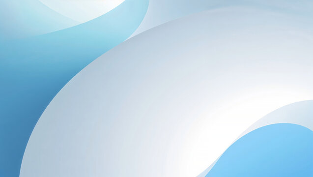 Abstract blue and white gradient background with flowing lines