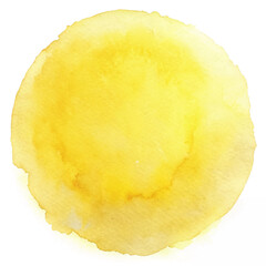 Light yellow watercolor circle featuring a smooth texture, perfect for minimalistic and elegant designs.